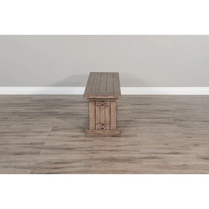 Sunny Designs Wood Side Bench Buckskin - Bed & Sofa Hub