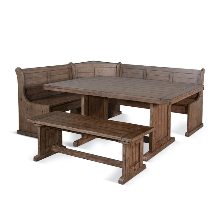 Sunny Designs Wood Breakfast Nook Dining Set Buckskin - Bed & Sofa Hub