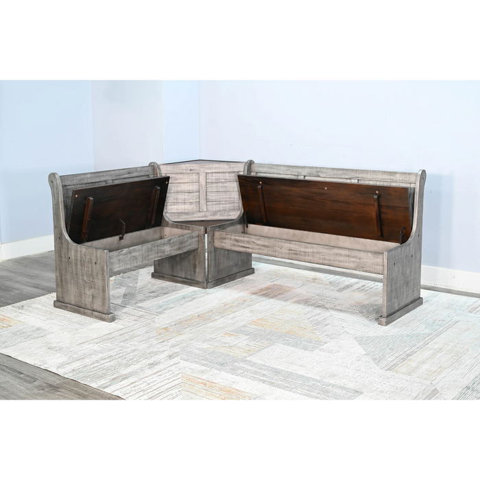 Sunny Designs Wood Breakfast Nook Dining Set Tobacco Leaf and Alpine Grey - Bed & Sofa Hub