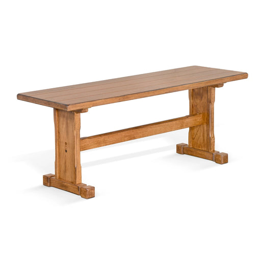 Sunny Designs Rustic Wood Side Bench Rustic Oak - Bed & Sofa Hub