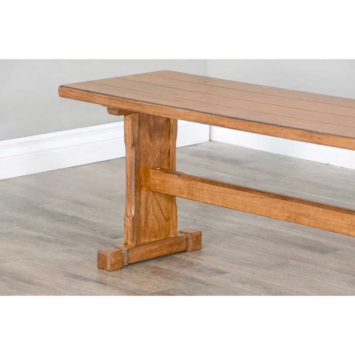 Sunny Designs Sedona Breakfast Nook Set with Side Bench Rustic Oak - Bed & Sofa Hub