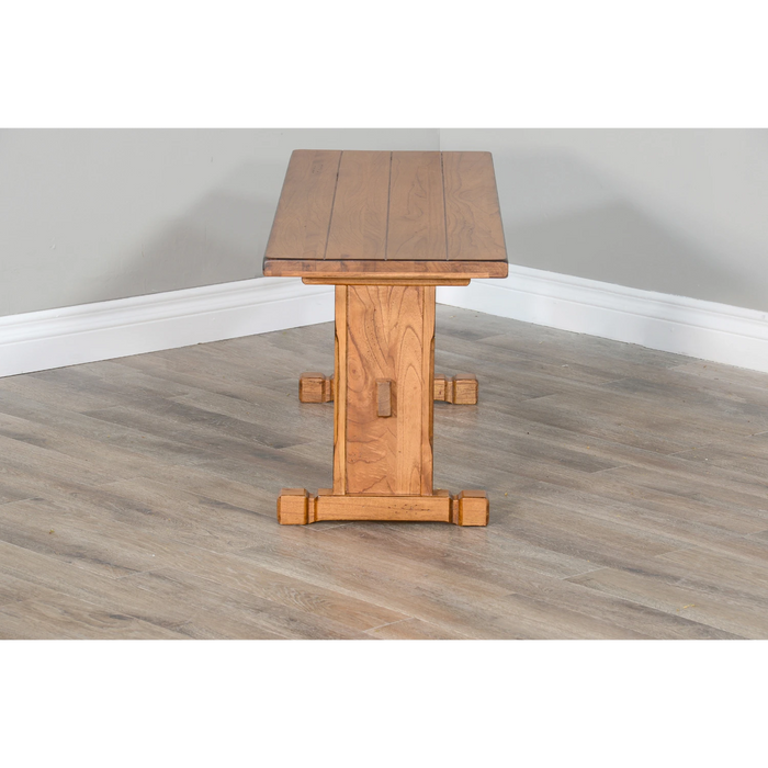 Sunny Designs Rustic Wood Side Bench Rustic Oak - Bed & Sofa Hub