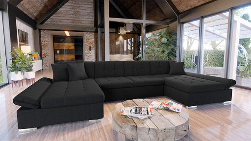 Maxima House Sectional Sleeper Sofa LIA U-Shape with storage, Universal Corner MIR001 - Bed & Sofa Hub