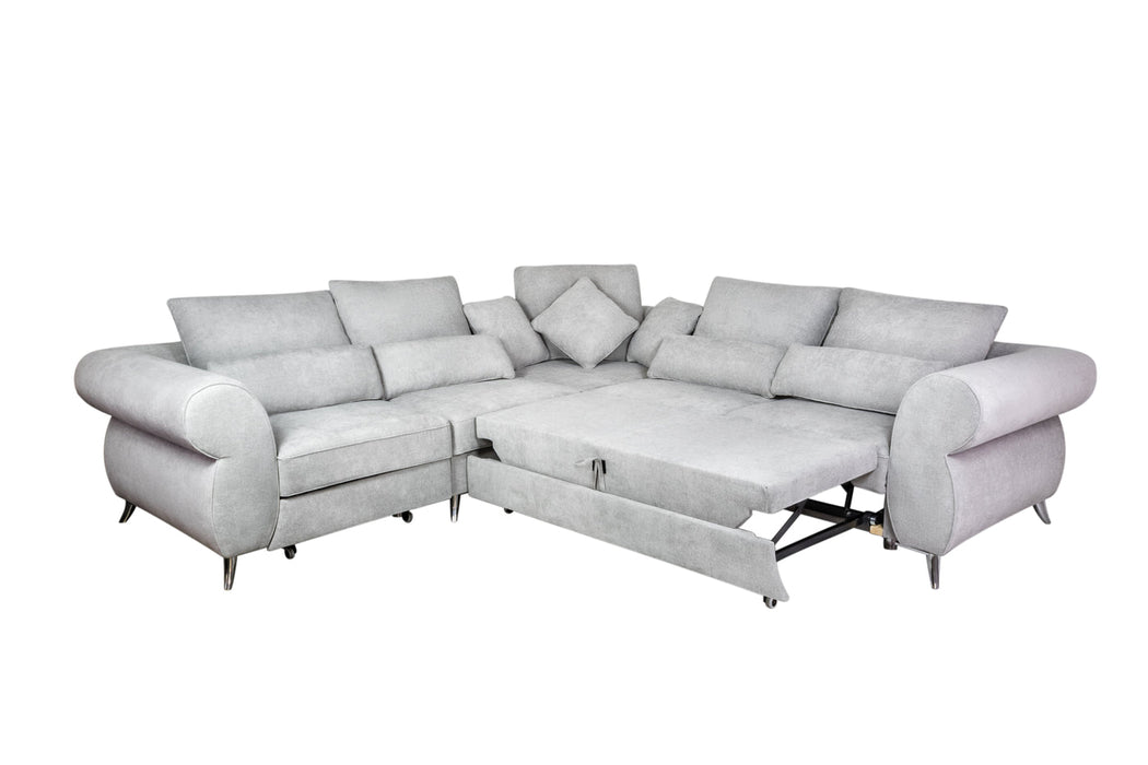 Maxima House ROYAL Sleeper Sectional Sofa with storage WN0011/GR - Bed & Sofa Hub