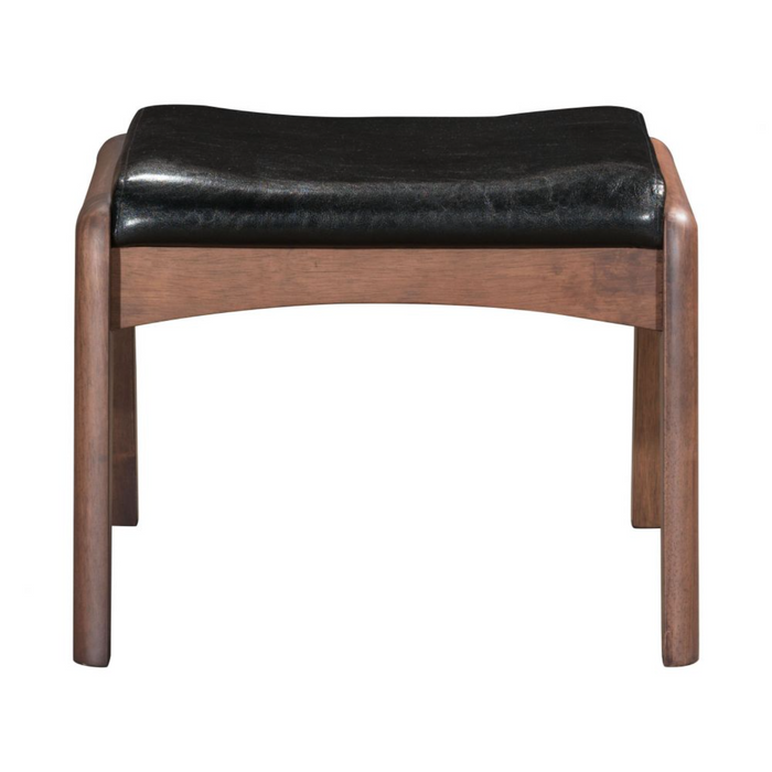 Zuo Bully Lounge Chair & Ottoman Black - Bed & Sofa Hub