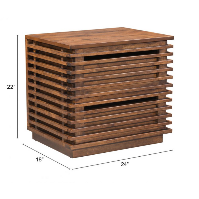 Zuo Linea End Table Walnut - Bed & Sofa Hub