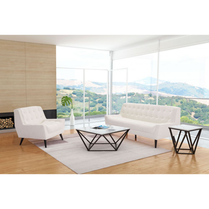 Zuo Tintern Coffee Table White & Antique Bronze - Bed & Sofa Hub