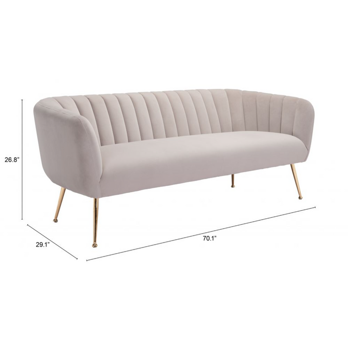 Zuo Deco Sofa Beige - Bed & Sofa Hub