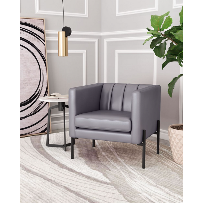Zuo Jess Accent Chair Gray - Bed & Sofa Hub