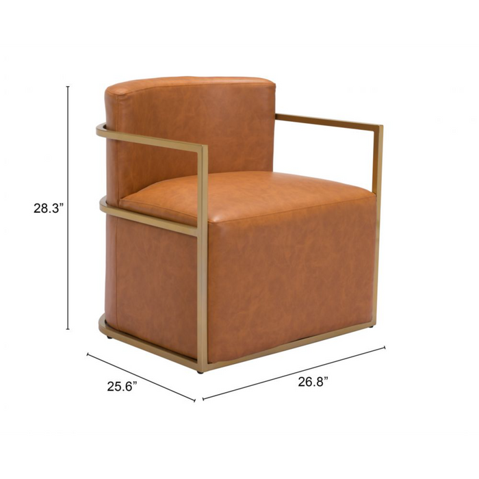 Zuo Xander Accent Chair Brown - Bed & Sofa Hub
