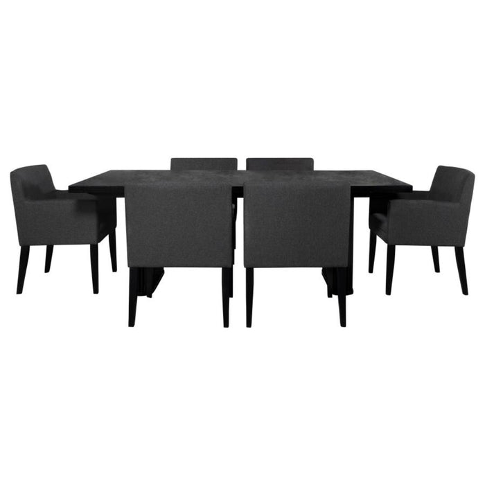 Coaster Catherine 7-piece Rectangular Dining Room Table Set Black - Bed & Sofa Hub