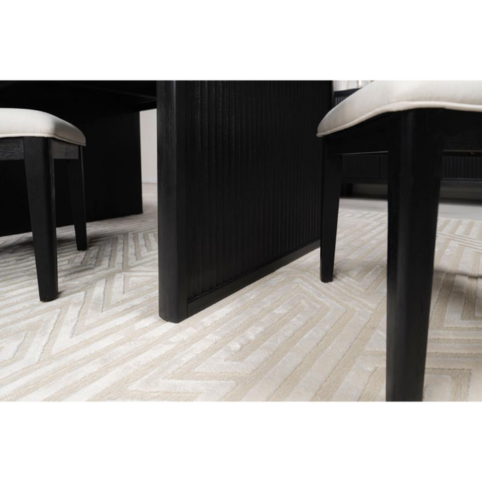 Coaster Brookmead 7 piece Extension Leaf Dining Room Table Set Black - Bed & Sofa Hub