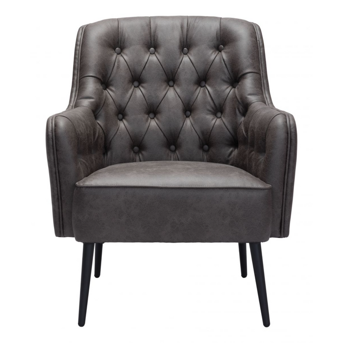 Zuo Tasmania Accent Chair Vintage Black - Bed & Sofa Hub