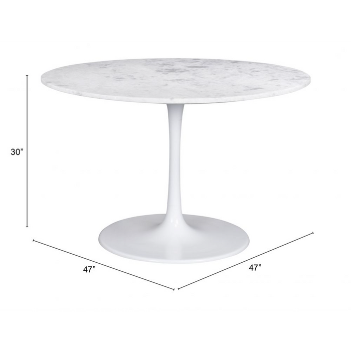 Zuo Phoenix Dining Table White - Bed & Sofa Hub