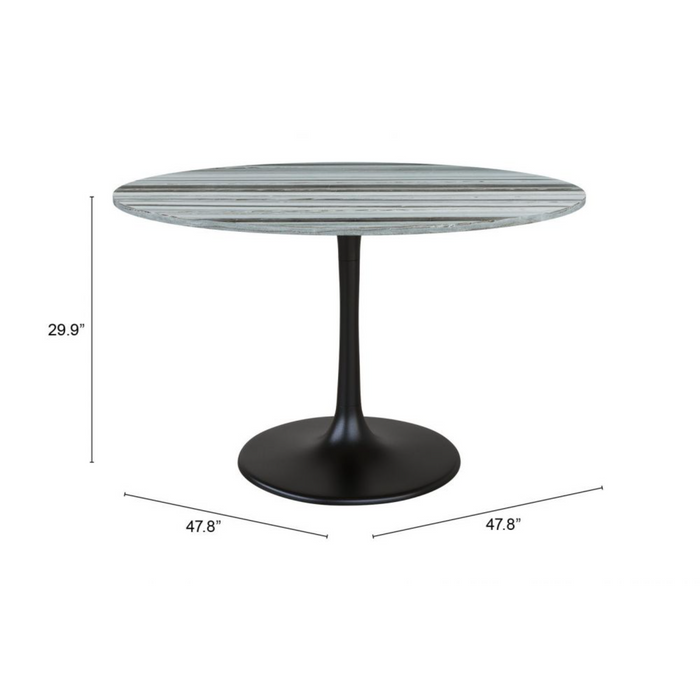 Zuo Central City Dining Table Gray & Black - Bed & Sofa Hub