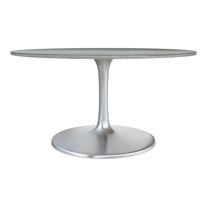 Zuo Star City Dining Table (60") Gray & Silver - Bed & Sofa Hub