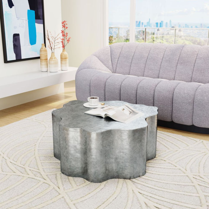 Zuo Kortha Coffee Table Antique Silver - Bed & Sofa Hub