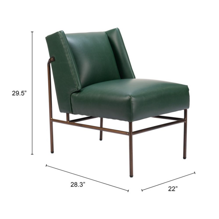 Zuo Atlanta Accent Chair Green - Bed & Sofa Hub