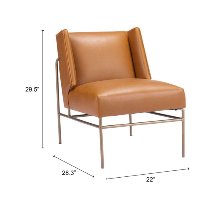 Zuo Atlanta Accent Chair Brown - Bed & Sofa Hub