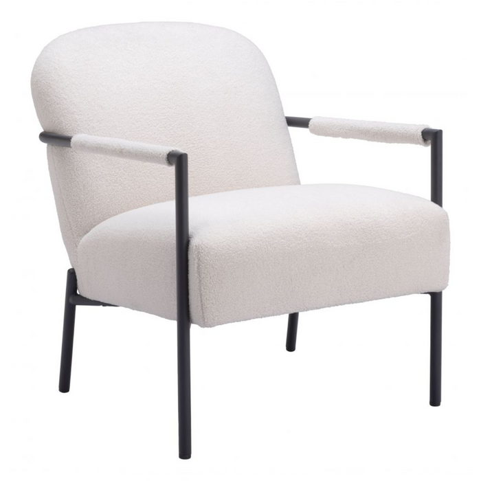 Zuo Chicago Accent Chair Ivory - Bed & Sofa Hub