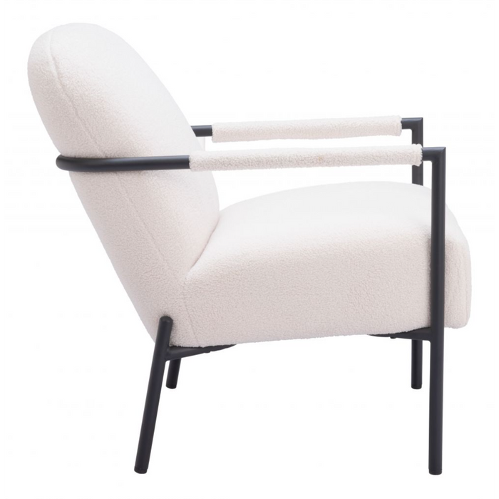 Zuo Chicago Accent Chair Ivory - Bed & Sofa Hub