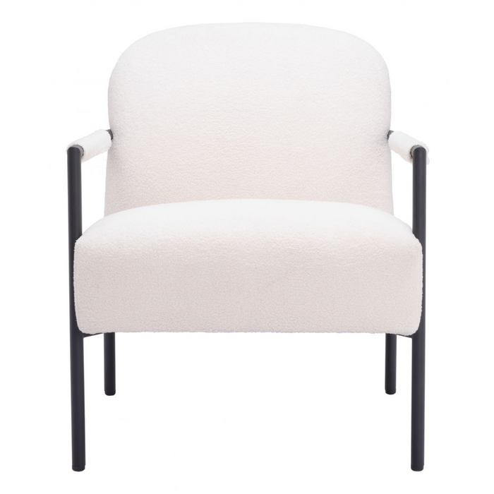 Zuo Chicago Accent Chair Ivory - Bed & Sofa Hub