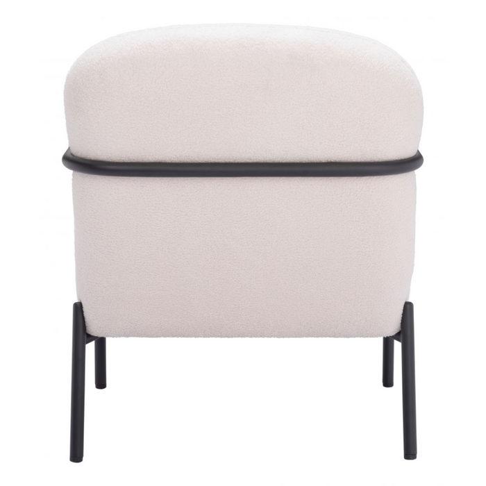Zuo Chicago Accent Chair Ivory - Bed & Sofa Hub