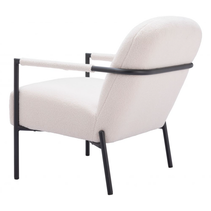 Zuo Chicago Accent Chair Ivory - Bed & Sofa Hub