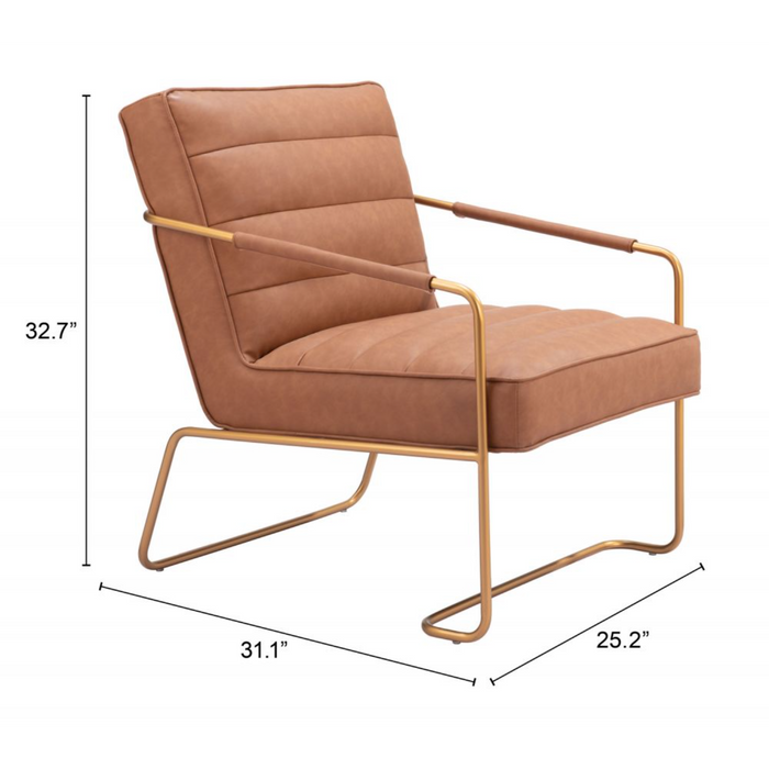 Zuo Dallas Accent Chair Vintage Brown - Bed & Sofa Hub