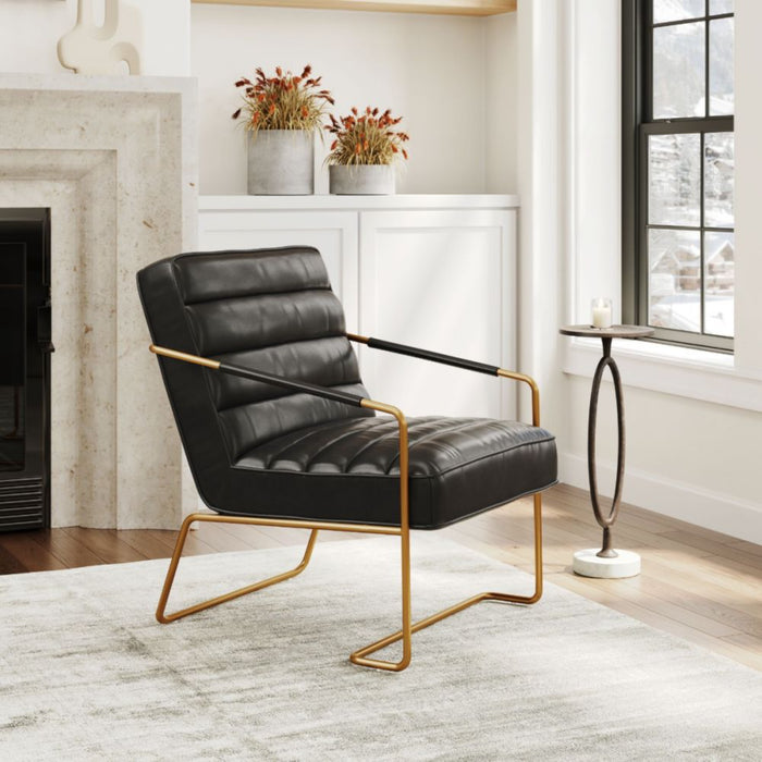 Zuo Dallas Accent Chair Vintage Black - Bed & Sofa Hub