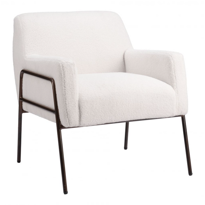 Zuo Charleston Accent Chair Cream - Bed & Sofa Hub