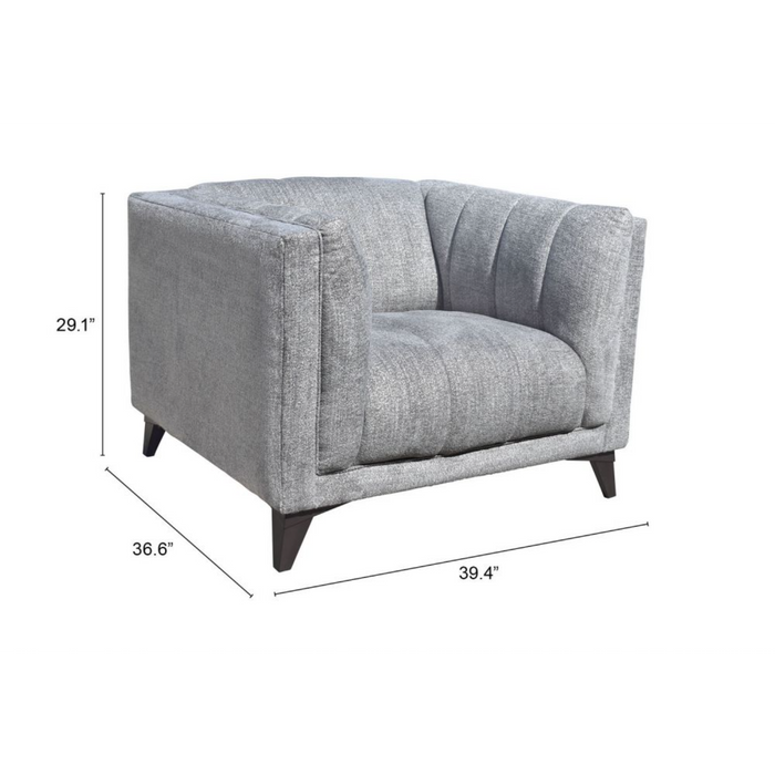 Zuo Punta Cana Armchair Leonardo Ash - Bed & Sofa Hub