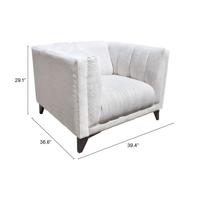 Zuo Punta Cana Armchair Leonardo Snow - Bed & Sofa Hub