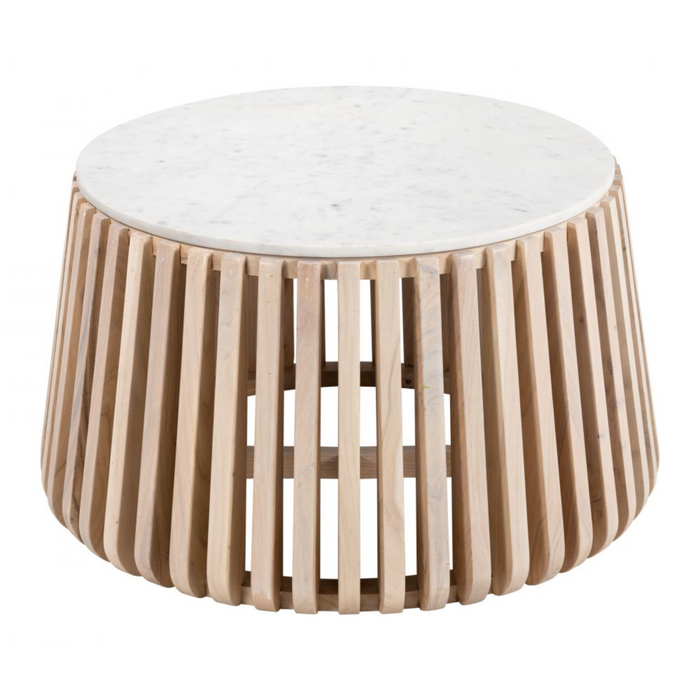 Zuo Cyprus Coffee Table White & Natural - Bed & Sofa Hub