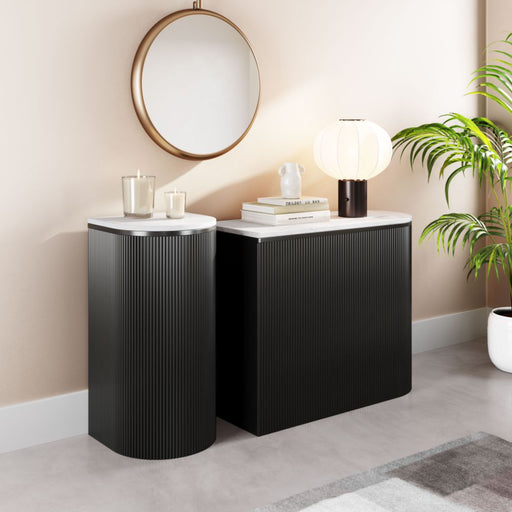 Zuo Ormara Console Table Set White & Black - Bed & Sofa Hub