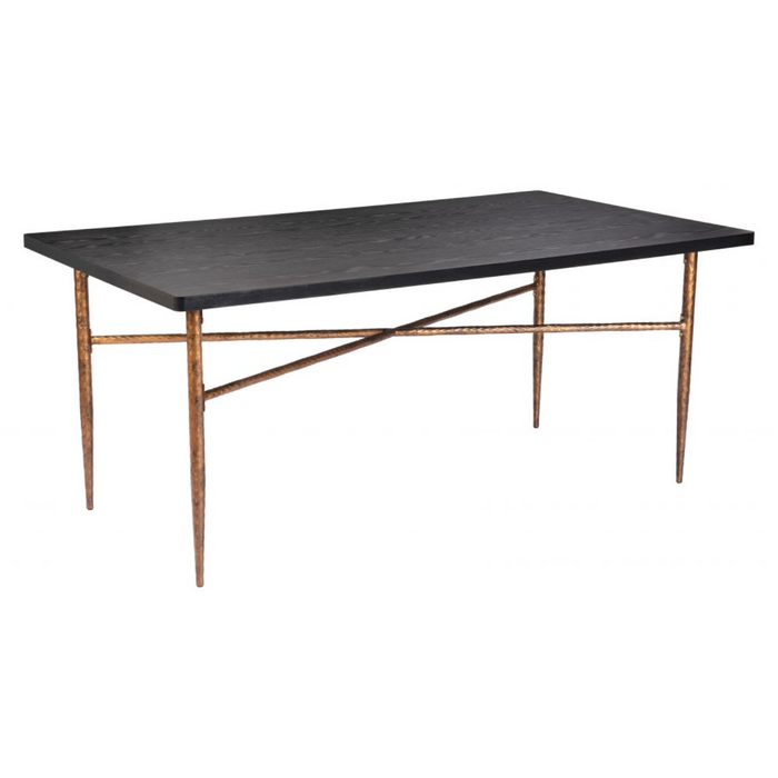 Zuo Nida Dining Table Black & Bronze - Bed & Sofa Hub
