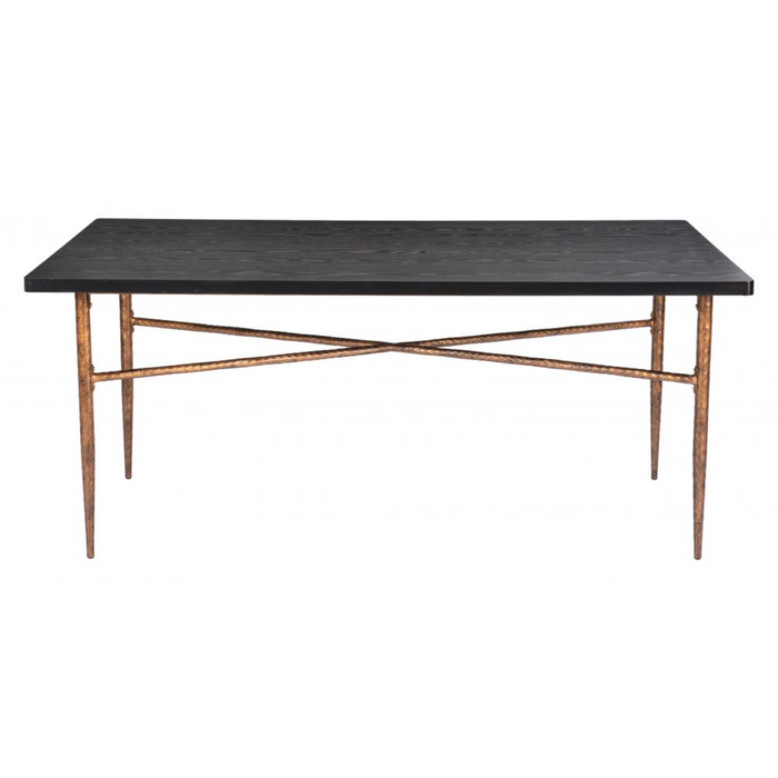 Zuo Nida Dining Table Black & Bronze - Bed & Sofa Hub