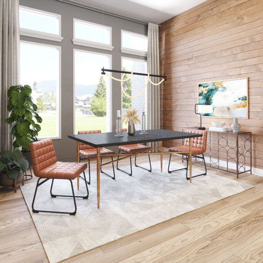 Zuo Nida Dining Table Black & Bronze - Bed & Sofa Hub