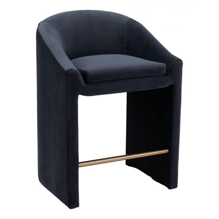 Zuo Emas Counter Stool Midnight Gray - Bed & Sofa Hub