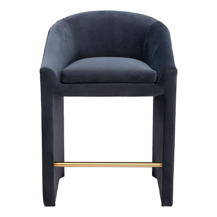 Zuo Emas Counter Stool Midnight Gray - Bed & Sofa Hub