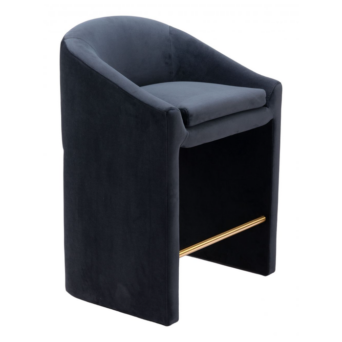 Zuo Emas Counter Stool Midnight Gray - Bed & Sofa Hub