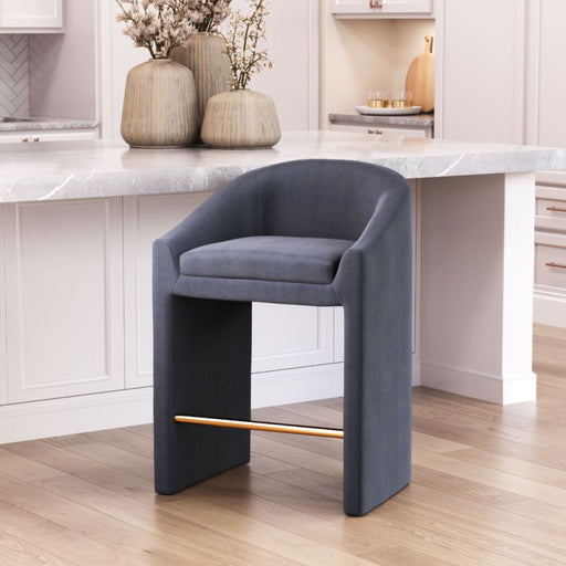 Zuo Emas Counter Stool Midnight Gray - Bed & Sofa Hub