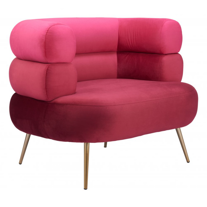 Zuo Arish Accent Chair Red - Bed & Sofa Hub