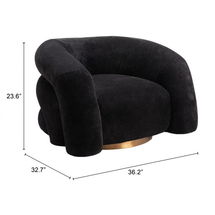 Zuo Havn Accent Chair Black - Bed & Sofa Hub