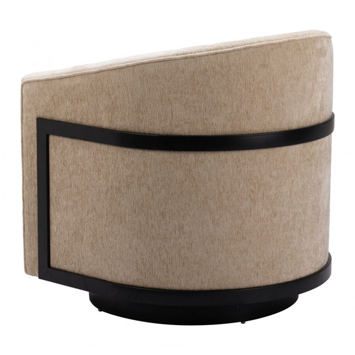 Zuo Hanko Swivel Chair Golden Beige - Bed & Sofa Hub