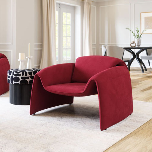 Zuo Horten Accent Chair Red - Bed & Sofa Hub