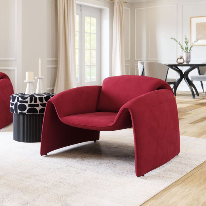 Zuo Horten Accent Chair Red - Bed & Sofa Hub