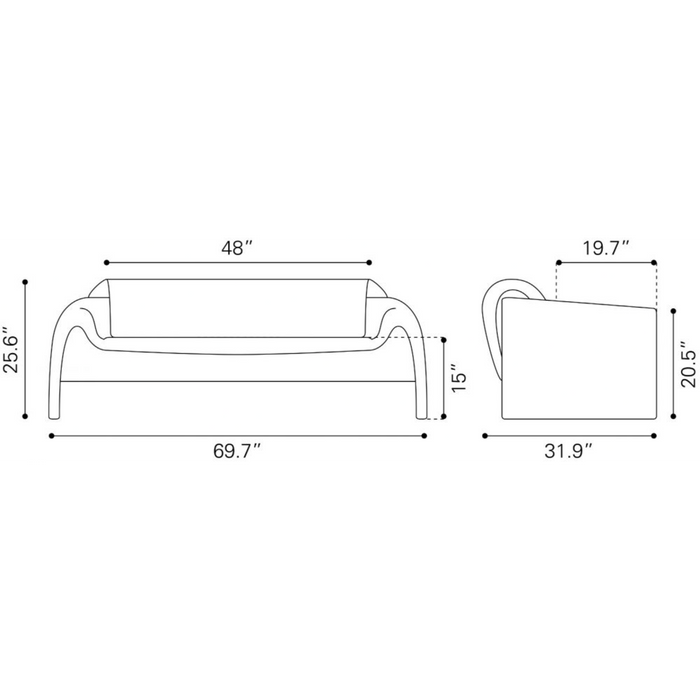 ZUO Horten Sofa - Bed & Sofa Hub