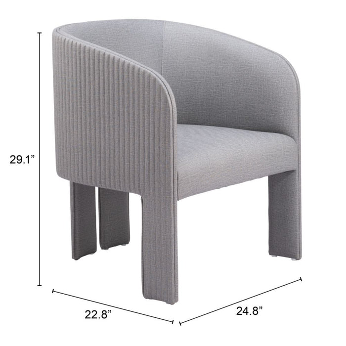 Zuo Hull Accent Chair Slate Gray - Bed & Sofa Hub