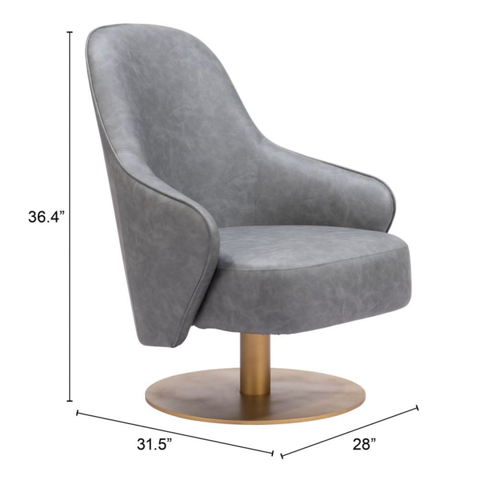 Zuo Withby Accent Chair Gray - Bed & Sofa Hub